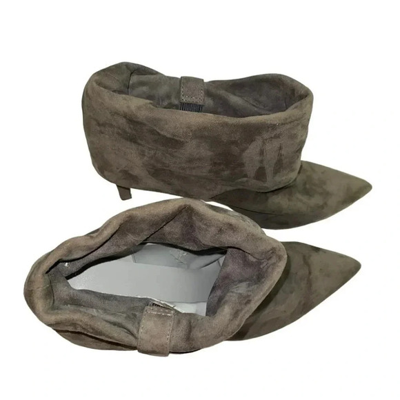 Calvin Klein Bethany 9M taupe brown suede 3” heel ankle boots - Picture 7 of 9